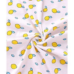 Babyhug Cotton Interlock Tropical Print Hooded Wrapper L 74 x B 74 cm - White