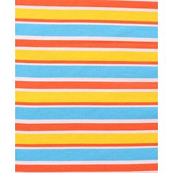 Babyhug Cotton Knit Hooded Wrapper with Stripes L 76 x B 76 cm - White