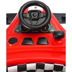 Babyhug F1 Little Racer Foldable Activity Walker with Adjustable Height|Music & Lights|Steering Wheel with Comfy Seat & Push Handle - Red