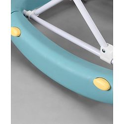 Babyhug 2 In 1 Multifunctional Baby Walker Cum Rocker With 3 Level Height Adjustment Musical Play Tray & Monkey Toy - Sea Green