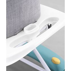 Babyhug 2 In 1 Multifunctional Baby Walker Cum Rocker With 3 Level Height Adjustment Musical Play Tray & Monkey Toy - Sea Green