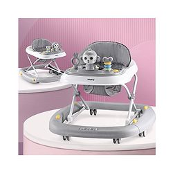 Babyhug 2 In 1 Multifunctional Baby Walker Cum Rocker With 3 Level Height Adjustment Musical Play Tray & Monkey Toy - Sea Green