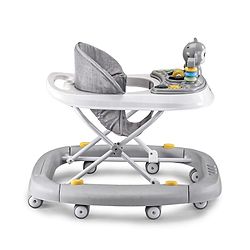 Babyhug 2 In 1 Multifunctional Baby Walker Cum Rocker With 3 Level Height Adjustment Musical Play Tray & Monkey Toy - Sea Green