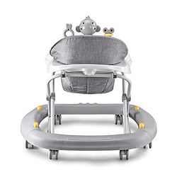 Babyhug 2 In 1 Multifunctional Baby Walker Cum Rocker With 3 Level Height Adjustment Musical Play Tray & Monkey Toy - Sea Green