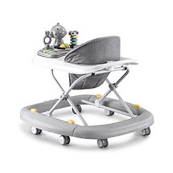 Babyhug 2 In 1 Multifunctional Baby Walker Cum Rocker With 3 Level Height Adjustment Musical Play Tray & Monkey Toy - Sea Green