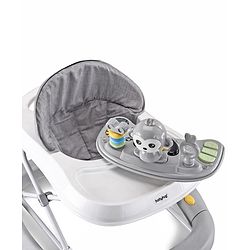 Babyhug 2 In 1 Multifunctional Baby Walker Cum Rocker With 3 Level Height Adjustment Musical Play Tray & Monkey Toy - Sea Green