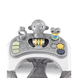 Babyhug 2 In 1 Multifunctional Baby Walker Cum Rocker With 3 Level Height Adjustment Musical Play Tray & Monkey Toy - Sea Green