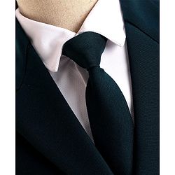 Babyhug Woven Full Sleeves Solid Color 3 Piece Party Suit with Tie - Dark Green