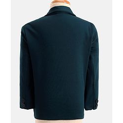 Babyhug Woven Full Sleeves Solid Color 3 Piece Party Suit with Tie - Dark Green