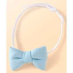 Babyhug Woven Full Sleeves Party Wear Shirt With Dungaree Suspendors & Cap -  Light Blue