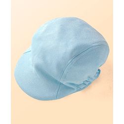 Babyhug Woven Full Sleeves Party Wear Shirt With Dungaree Suspendors & Cap -  Light Blue