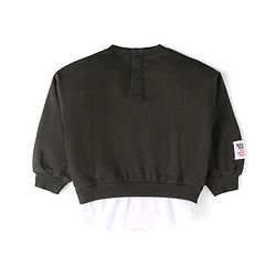 Babyhug Disney Terry Knit Full Sleeves Overlapped Sweatshirt & Lounge Pant with Minnie Mouse Graphics - Charcoal Grey