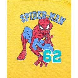 Babyhug Marvel Interlock Knit Wash cloth With Spider Man Graphics L 28 x B 28 cm Pack of 3 - White Yellow & Blue
