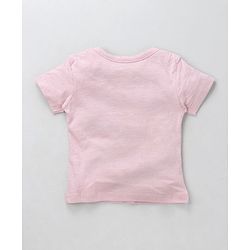 Babyhug Half Sleeves Tee New In Town Print - Pink