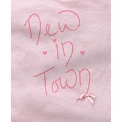 Babyhug Half Sleeves Tee New In Town Print - Pink