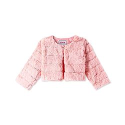Babyhug Fur Woven Full Sleeves Solid Color Winter Jacket  - Pink