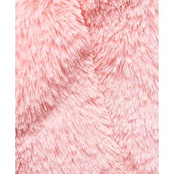 Babyhug Fur Woven Full Sleeves Solid Color Winter Jacket  - Pink