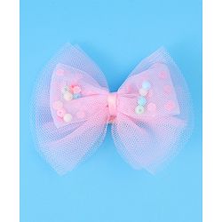 Babyhug Hair Pins And Clips With Bow & Heart Applique Pack of 5 - Pink