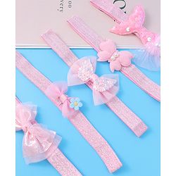 Babyhug Headbands With Bow Applique Pack of 5 - Pink