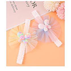 Babyhug Headbands With Butterfly Applique Pack of 2 - Pink