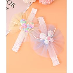 Babyhug Headbands With Butterfly Applique Pack of 2 - Pink