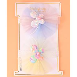 Babyhug Headbands With Butterfly Applique Pack of 2 - Pink
