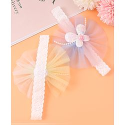Babyhug Headbands With Butterfly Applique Pack of 2 - Pink