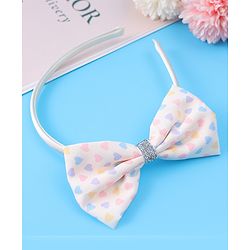 Babyhug Headband & Clips Combo Set Free Size with Bow Applique - Beige