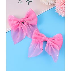 Babyhug Hair Clips & Sunglass Combo Set Free Size with Bow Applique - Pink
