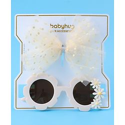 Babyhug Hair Accessories Combo Set Free Size with Bow Applique - Beige
