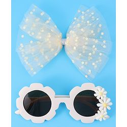 Babyhug Hair Accessories Combo Set Free Size with Bow Applique - Beige