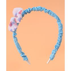Babyhug Free Size Hair Bands With Bow Applique Pack of 2 - Yellow & Blue