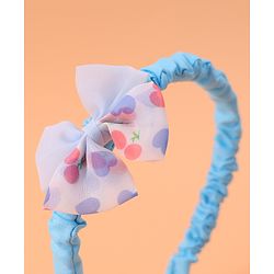 Babyhug Free Size Hair Bands With Bow Applique Pack of 2 - Yellow & Blue