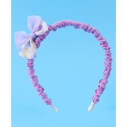 Babyhug Free Size Hair Bands With Bow Applique Pack of 2 - Yellow & Blue