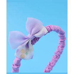 Babyhug Free Size Hair Bands With Bow Applique Pack of 2 - Yellow & Blue