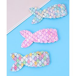 Babyhug Sequin & Pearl Embellished Hair Accessories Combo Set Pack of 4 - Multicolor