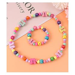 Babyhug Free Size Beads Jewellery Set - Pink