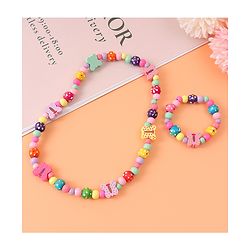 Babyhug Free Size Beads Jewellery Set - Pink