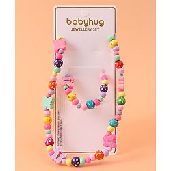 Babyhug Free Size Beads Jewellery Set - Pink