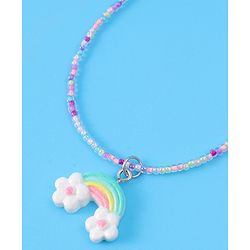 Babyhug Necklace With Floral Applique - Purple