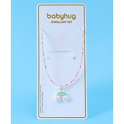 Babyhug Necklace With Floral Applique - Purple