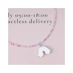 Babyhug Necklace With Floral Applique - Purple