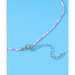 Babyhug Necklace With Butterfly Applique - Purple & White