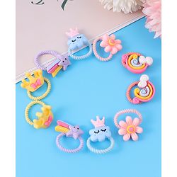 Babyhug Rubber Bands Free Size Pack of 10  - Multicolor