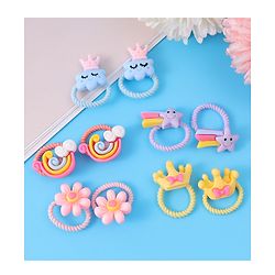 Babyhug Rubber Bands Free Size Pack of 10  - Multicolor