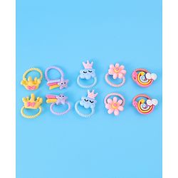 Babyhug Rubber Bands Free Size Pack of 10  - Multicolor