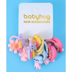 Babyhug Rubber Bands Free Size Pack of 10  - Multicolor