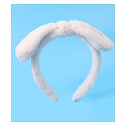 Babyhug Hair Band Bow Applique with Fur Free Size - White