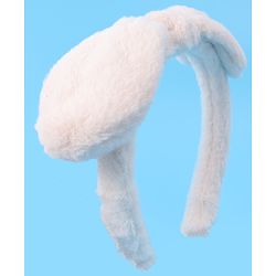 Babyhug Hair Band Bow Applique with Fur Free Size - White