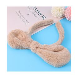Babyhug Hair Band Bow Applique with Fur Free Size - White